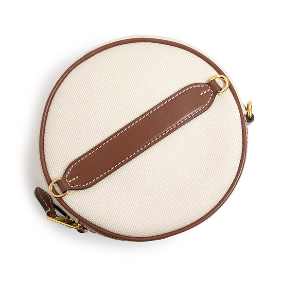 Burberry Louise Crossbody Shoulder Bag Canvas Leather Natural Beige Tan Brown - Picture 6 of 11